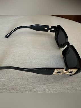 Sunglasses Black and Gold New in Bag